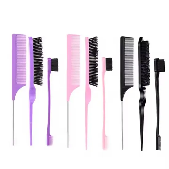 3-Piece Edge Brush & Comb Set