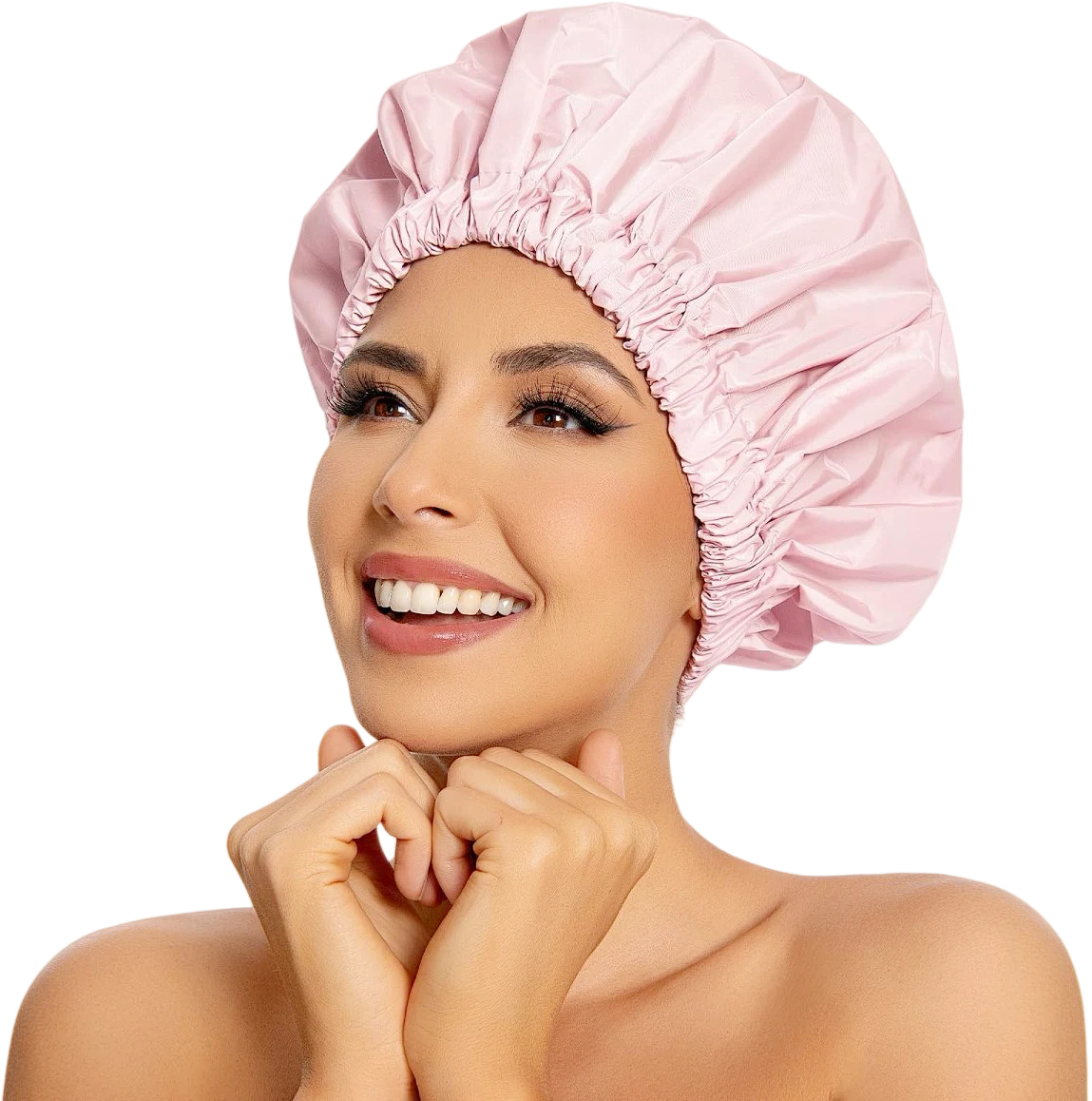 2-in-1 Waterproof Satin Shower Cap