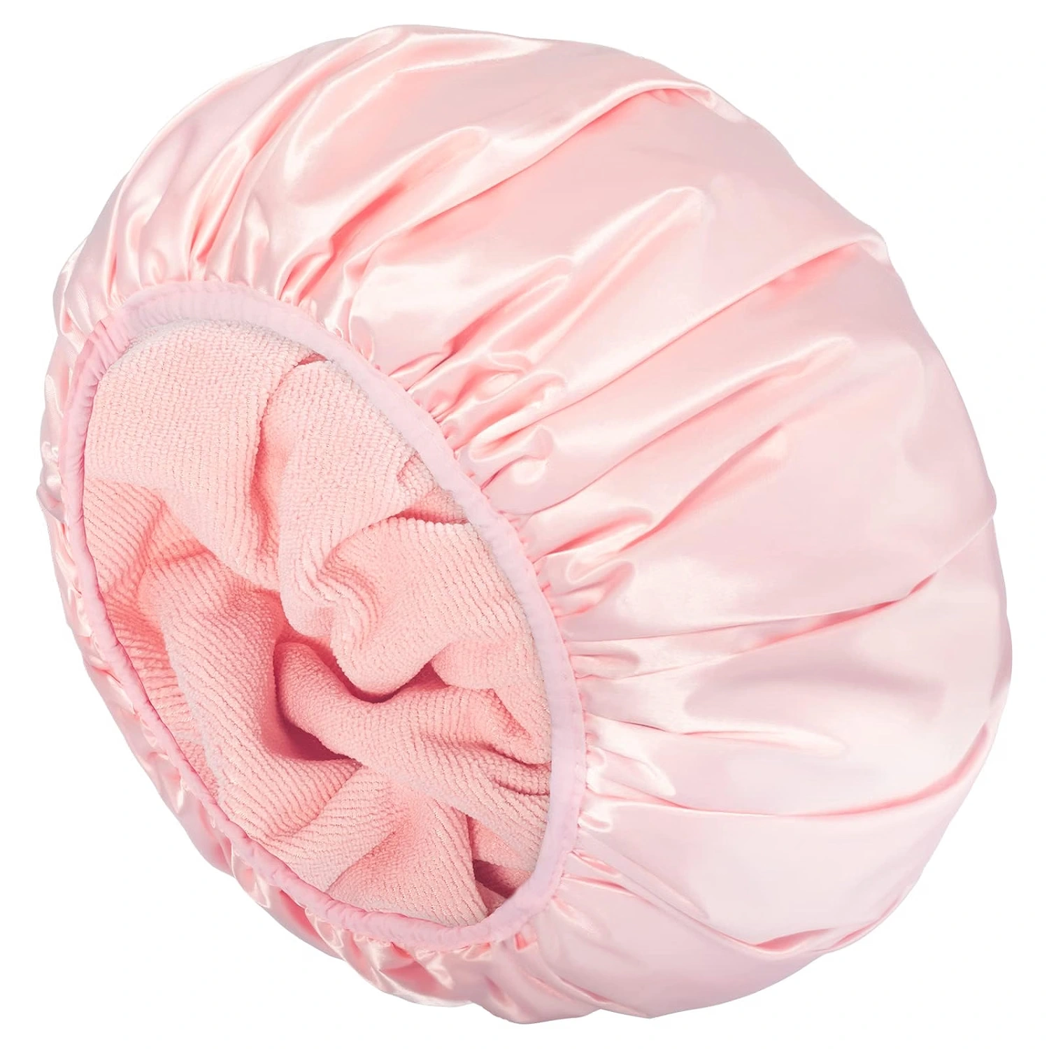 Pink Soft-Lined Shower Cap