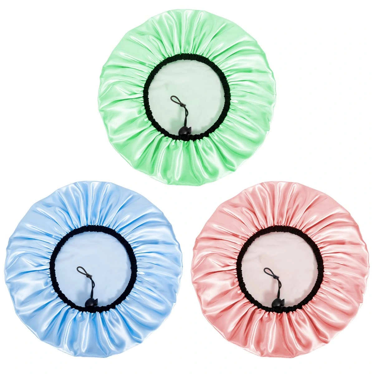 Adjustable Double-Layer Shower Cap Set view 4